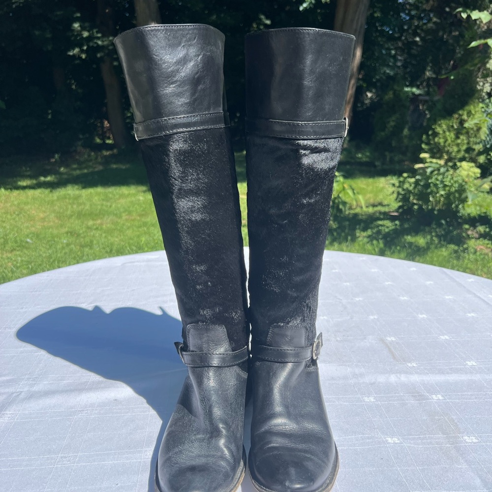 Frye | Black Horse Hair Boots